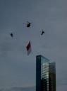 helis met vlag